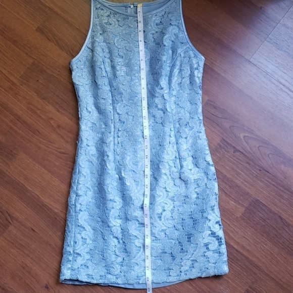 Jessica McClintock Gunne Sax Ice Blue Lace Dress - Picture 6 of 6